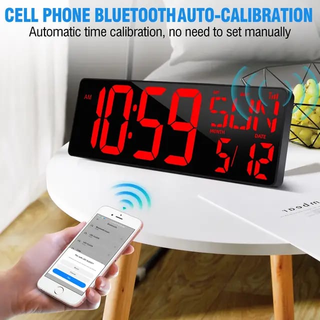 Large Digital Gym Wall Clock with Remote Control. image 3